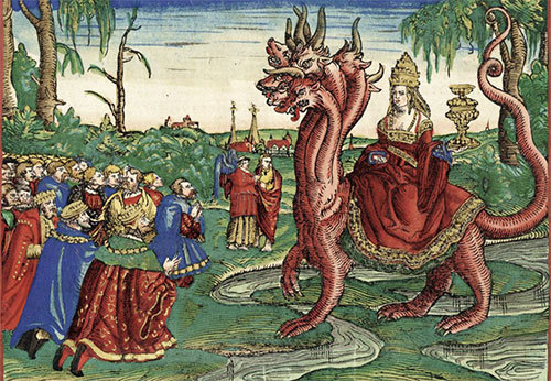 猶如《聖經啟示錄》中的巴比倫大妖婦,中共誘惑了世界各國政商權貴,使他們成為今天大瘟疫的受害者。(公有領域)