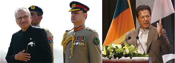 巴基斯坦總統阿爾維（左圖前）、總理伊姆蘭汗（右圖），在接種了中共國藥集團生產的疫苗後，相繼確診。（Aamir Qureshi、Ishara S. Kodikara / AFP）