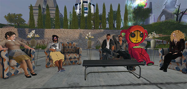 2003年美國推出的網路遊戲「第二人生」(Second Life),是「沒有VR眼鏡」的元宇宙雛形。圖為「第二人生」中的社交化身。(HyacintheLuynes/維基百科)