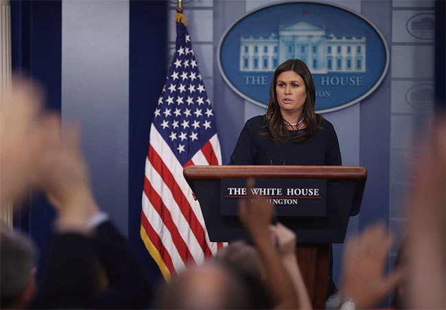 白宮新聞發言人桑德斯表示：「我們希望看到不僅僅是修辭，希望看到中國進一步開放中國市場的具體步驟和具體行動。」（Getty Images）