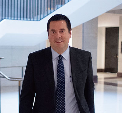美國長達兩年的通俄門調查終結,聯邦眾議員德文.努內斯(Devin Nunes)獲特朗普總統譽為「偉大的美國英雄」。(Getty Images)